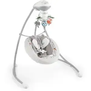 Fisher FIP GNG40 - Price Peek-a-boo Fox Cradle 'n Swing - 25 lb Weight CapacityGray - Plush