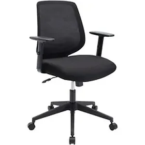 Lorell LLR 66130 - Mid-Back Task Chair - Fabric Seat - Mid Back - 5-star Base - Black - Armrest - 1 Each