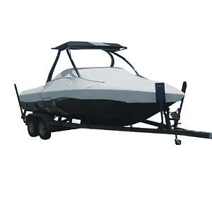 Covercraft 74519S-11 - Carver Sun-DURA® Specialty Boat Cover f/19.5' Tournament Ski Boats w/Tower - Grey