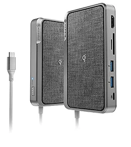 Alogic ULDWAV-SGR - 3-in-1 USB-C Hub with Wireless Charging & Power Bank