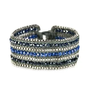 Claudia G Collection B8011.3 - Sapphire Looped Bracelet with Metallic Closure