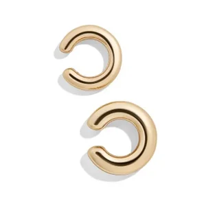 Claudia G Collection E9098 - Gold Plated Matt Ear Cuffs - Stylish Huggies Set