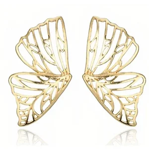Claudia G Collection E9027.1 - Elegant Gold Butterfly Earrings for a Chic Look
