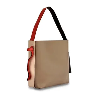 Claudia G Collection H0048.2 - Versa Leather Tote - Stylish Grey and Red Design