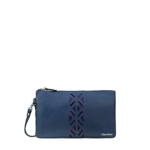 Claudia G Collection P1001.5 - Sapphire Leather PractiPouch - Large Organizer Clutch