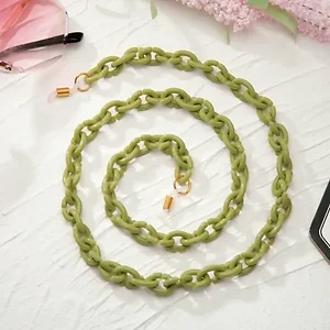 Claudia G Collection G5014.2 - Army Green Glasses & Mask Chain - Practical & Stylish