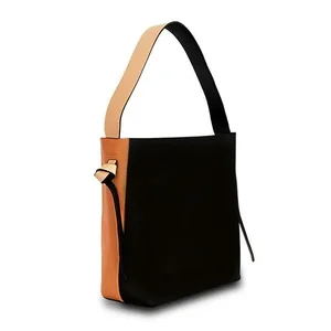 Claudia G Collection H0048.1 - Versa Leather Tote - Stylish Orange and Black Design