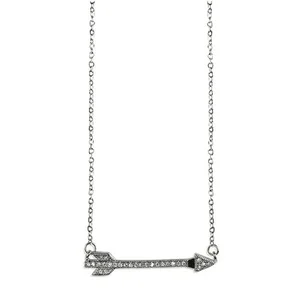 Claudia G Collection N6035 - Contemporary Fearless Arrow Necklace in Stainless Steel