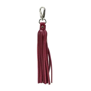 Claudia G Collection K3003.2 - Fringe Power Cab Leather Bag Charm with Silver Hardware