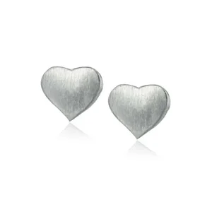 Claudia G Collection E9002 - Elegant 925 Sterling Silver Double Heart Earrings