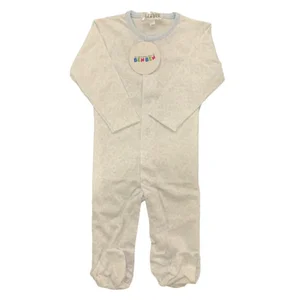 Benben Apparel FBF - Soft Blue Floral Footie for Newborns Size 0-3 Months