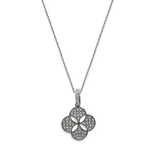 Claudia G Collection C3505 - Elegant Clover Spirit Necklace with Zirconia Charm