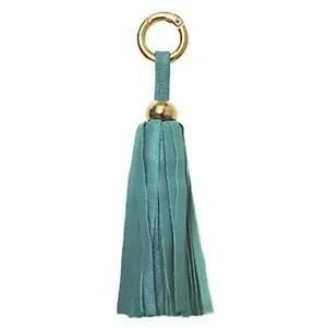 Claudia G Collection TS06 - Aqua Leather Tassel Keychain and Bag Accessory
