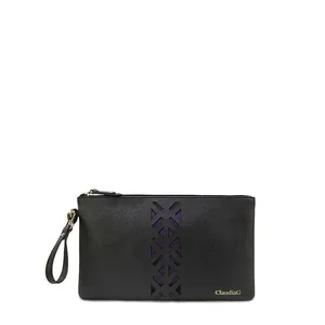 Claudia G Collection P1001.2 - Stylish Leather PractiPouch - Midnight Black