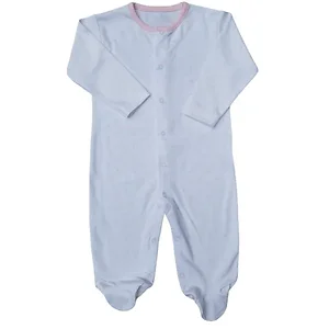 Benben Apparel FPD - Pima Cotton Footie with Pink Dots - 0 to 3 Months