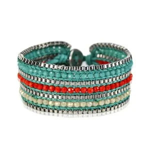 Claudia G Collection B8011.4 - Chic Tangerine Looped Bracelet with Adjustable Closure