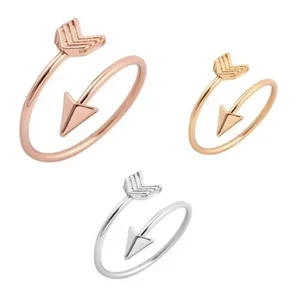 Claudia G Collection R9003.1 - Gold Plated Adjustable Arrow Ring - Delicate Design