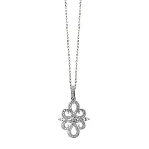 Claudia G Collection N6034 - Chic Pave Zirconia Stainless Steel Necklace