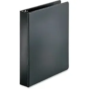 Business Source BSN 28552 - Basic Round Ring Binders - 1 1/2 Binder Capacity - Letter - 8 1/2 x 11 Sheet Size - Round Ring Fastener(s) - Vinyl - Black - 1.02 lb - 1 Each