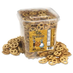 Office Snax, Inc. OFX 00073 - Office Snax Hansel's Gretzels Graham Cracker Twists - Honey, Cinnamon - Canister - 2 lb - 1 Each