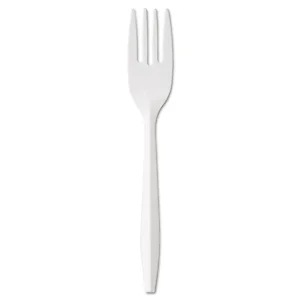 Gen 705700 - 3-Inch White Plastic Taster Spoon - Medium Weight