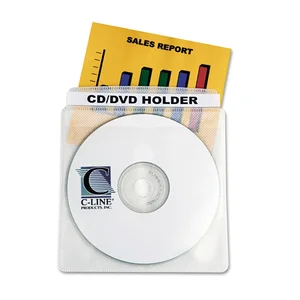 C-line 61989 - Deluxe Individual CD/DVD Holders - 50 per Box