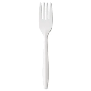 Gen 705466 - Medium-Weight White Polypropylene Cutlery Knife