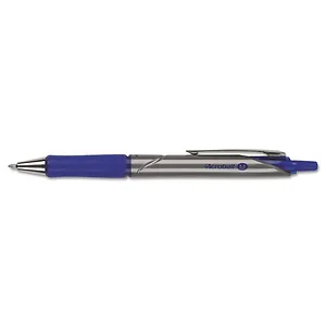 Pilot 31911 - Acroball Pro Hybrid Ink Ballpoint Pen - Medium Pen Point - 1 mm Pen Point Size - Refillable - Retractable - Blue Advanced Ink Ink - Silver Barrel - Tungsten Carbide Tip - 12 / Dozen