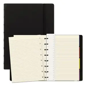 Rediform Office Products B115011U - Fuchsia A5 Leather Cover Notebook - 112 Sheets