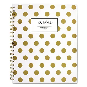 Mead Products 59014 - Gold Dots Hardcover Notebook - 1 Subject, 80 Sheets