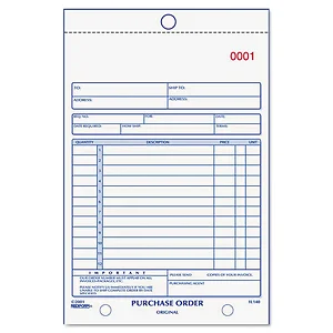 Rediform Office Products 1L176 - Two-Part Carbonless Purchase Order Book - 400 Forms