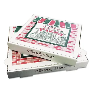 Gen BOX PZCORB18 - 18" White Corrugated Kraft Pizza Boxes - 50 Pack