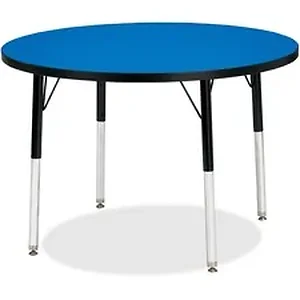Jonti-craft, Inc. JNT 6488JCA183 - Jonti-Craft Berries Adult Height Color Top Round Table - Blue Round, Laminated Top - Four Leg Base - 4 Legs - 1.13 Table Top Thickness x 36 Table Top Diameter - 31 Height - Assembly Required - Powder Coated