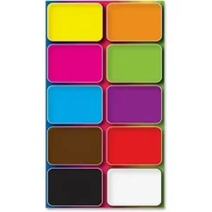 Ashley Productions Inc ASH 78003 - Ashley Colors Design Mini Whiteboard Eraser - 2 Width x 1.50 Length - Lightweight, Comfortable Grip - Multicolor - 10 / Pack