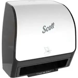 Kimberly Clark KCC 47261 - Scott Slimroll Hard Roll Towels - Touchless Dispenser - 1 x Roll - 11.8 Height x 12.4 Width x 7.3 Depth - Plastic - White - Compact, Translucent, Refillable - 1 / Carton