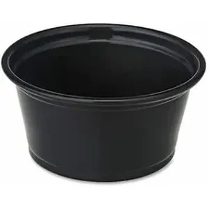 Genuine Joe GJO 19066 - Joe 2 oz. Portion Cups - 2 fl oz - 2500 / Carton - Black - Polystyrene