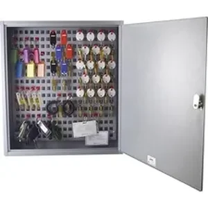 Mmf Industries MMF 2012F06001 - Steelmaster Flex Key Cabinet - 11 x 3.8 x 14.5 - Hinged Door(s) - Sturdy, Durable, Scratch Resistant, Chip Resistant, Key Lock - Gray - Plastic, Steel - Recycled - Assembly Required