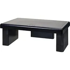 First Base DTA 02159 - DAC Stax Ergonomic Height Adjustable Monitor Stand with 2 USB Ports - 66 lb Load Capacity - 4.8 Height x 13 Width x 10.5 Depth - Black