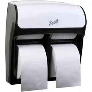 Kimberly Clark KCC 44517 - Scott Pro High-Capacity SRB Bath Tissue Dispenser - Roll Dispenser - 4 x Roll - 12.8 Height x 11.3 Width x 6.2 Depth - Plastic - White - Compact, Durable - 1 Each