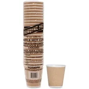 Genuine Joe GJO 11256BD - Joe Ripple Hot Cups - 10 fl oz - 125 / Bundle - Brown - Hot Drink