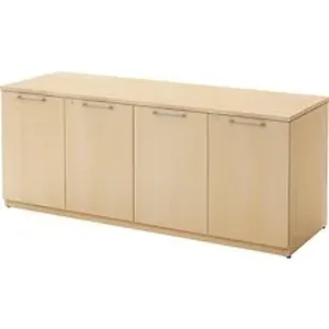 Groupe Lacasse LAS 4NF2472FL - Lacasse Concept 400E Credenza - 4-Drawer - 72 x 24 x 29, 0.1 Edge - 4 x Box Drawer(s), File Drawer(s) - Double Pedestal on Left/Right Side - Smooth Edge - Finish: Classic Chocolate