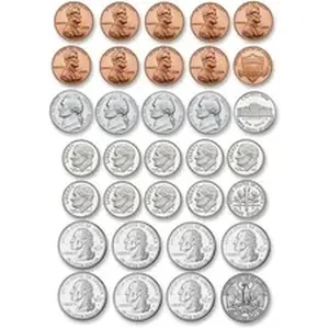 Ashley Productions Inc ASH 10067 - Ashley US Coin Money Set Die-cut Magnets - Theme/Subject: Learning - Skill Learning: Visual - 1 / Set