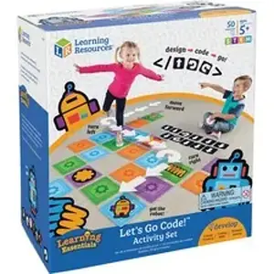 Learning Resources LRN LER2835 - Ages 5+ Let's Go Code Activity Set - Theme/Subject: Fun - Skill Learning: Gross Motor, Visual, Critical Thinking, Sequential Thinking, Problem Solving, Direction - 50 Pieces - 5+ - 1 / Set