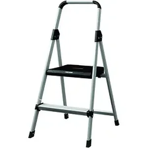 Louisville Ladder Inc DAD BXL226002 - Louisville 2' Steel Type II Step Stool - 2 Step - 225 lb Load Capacity - 18.5 x 24 x 38.5 - Aluminum