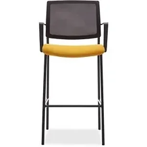 Groupe Lacasse UNC F2HECQA07 - Lacasse Shifter Stool With Arms - Quadrille Zest - 1 Each