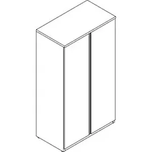 Groupe Lacasse LAS 4LN203665BO - Lacasse Wardrobe Storage Unit - 0.1 Edge - Smooth Edge - Finish: Black Linear Handle, Snow