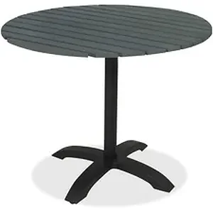 Kfi Seating KFI TSY32R1900GY - KFI Eveleen Outdoor Table-Round, Grey - Round Top x 32 Table Top Diameter - Assembly Required - Gray - Aluminum, Synthetic Polymer