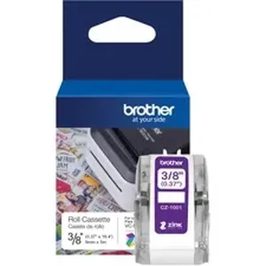 Brother CZ1001 - CZ-1001 3/8 (0.37) 9mm wide x 16.4 ft. (5 m) long label roll featuring ZINK® Zero Ink technology - 3/8 - Zero Ink (ZINK) - 1 Each