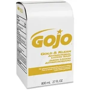 Gojo GOJ 912712CT - ® Refill Gold/Klean Antimicrobial Lotion Soap - Fresh Scent Scent - 27.1 fl oz (800 mL) - Dirt Remover, Bacteria Remover, Kill Germs - Leak Proof, Non-clog - 12 / Carton