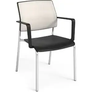 Groupe Lacasse UNC F32ECQA02 - United Chair Guest Chair - Mesh Back - Four-legged Base - Gray - Armrest - 2 / Carton
